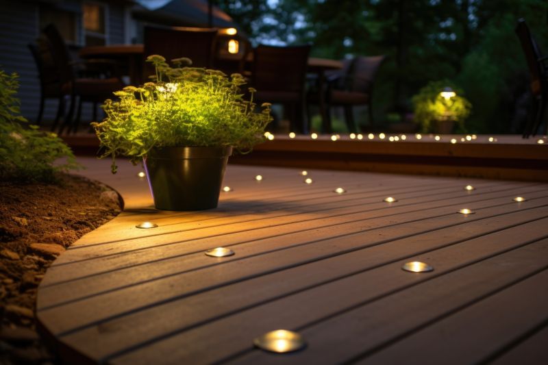 Deck with built-in lighting