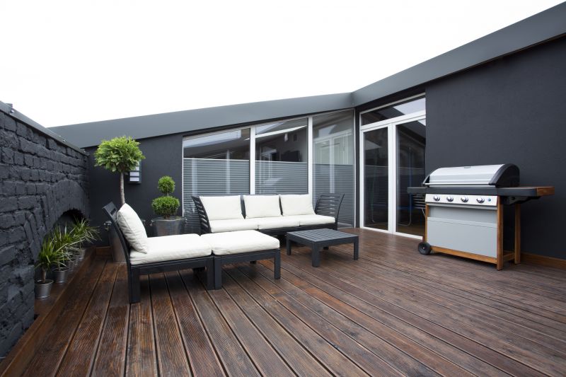 Deck with outdoor kitchen